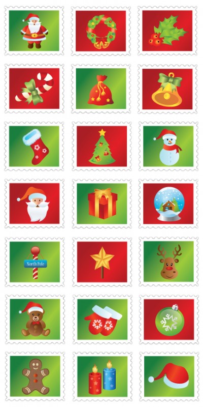 Icones cartes Noel
